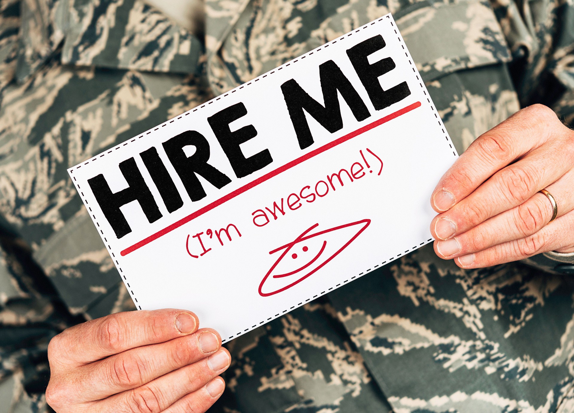 Military veteran looking for work.