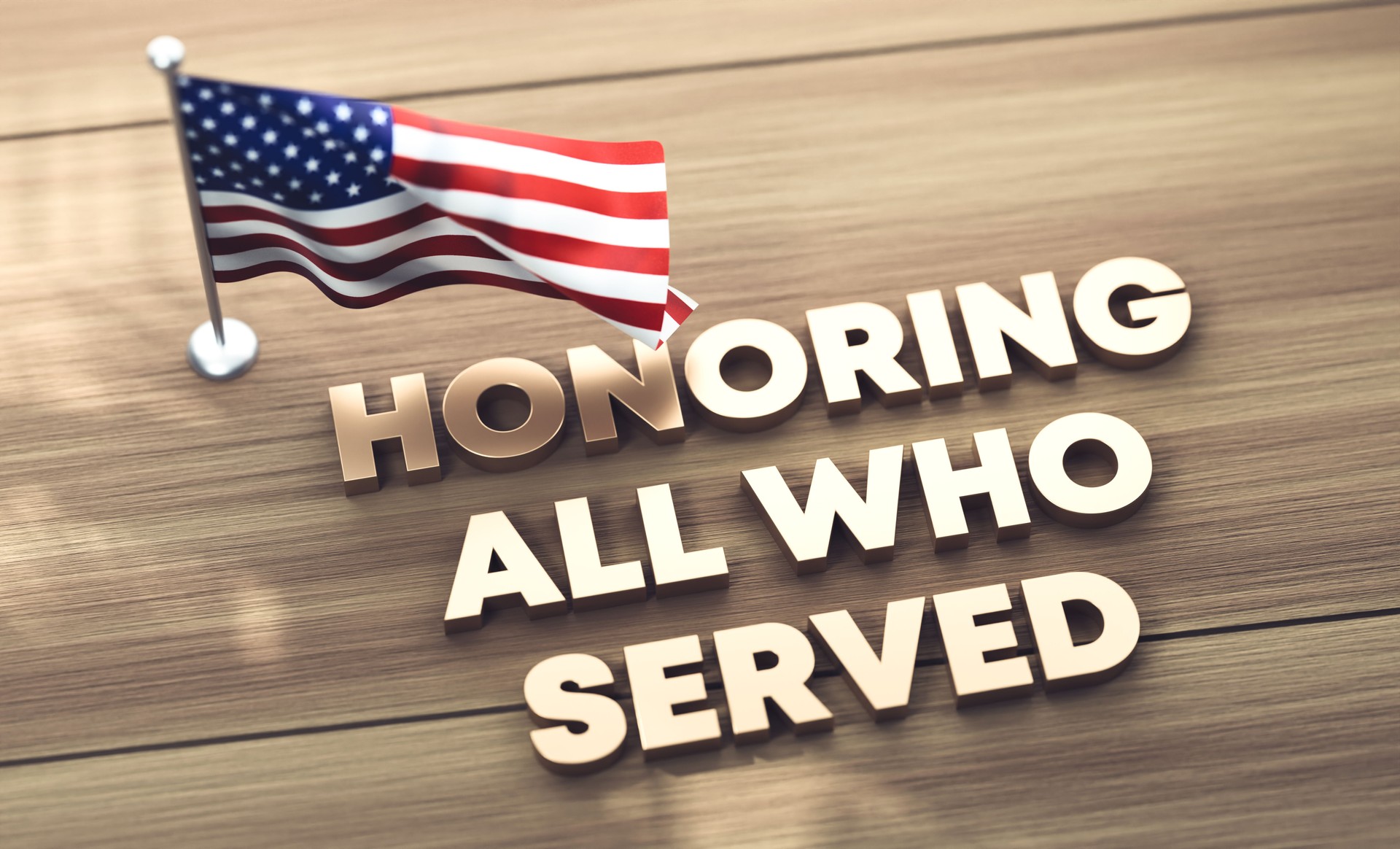 Memorial Day And USA Flag